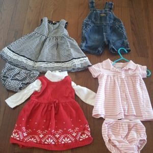 Lot of dresses and overalls 6 month